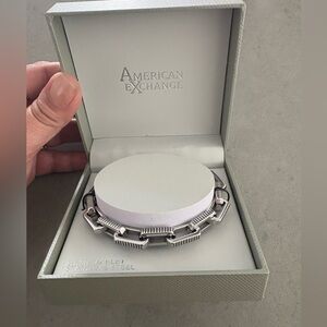 NWT NIB American Exchange Stainless Steel Bracelet 8.5” length